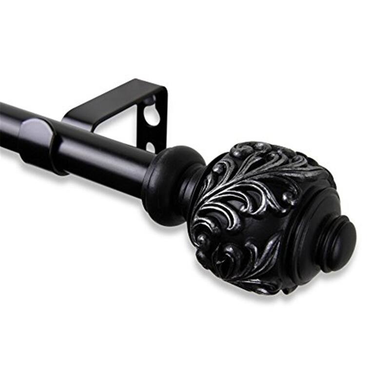 5/8 Inch Curtain Rod - Classic Drapery Hardware for Home Decor - Matching Rods & Rings - 48