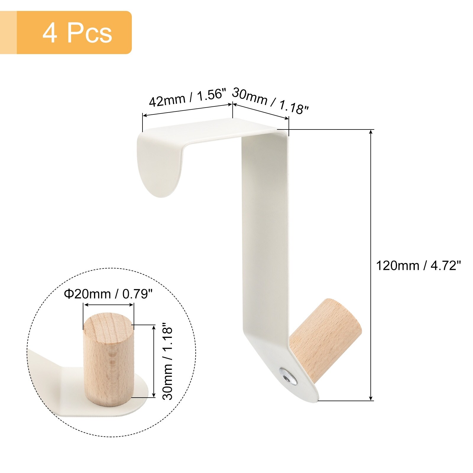 Over the Door Hooks 4pcs Door Hanger Hook Hooks for Hanging Clothes