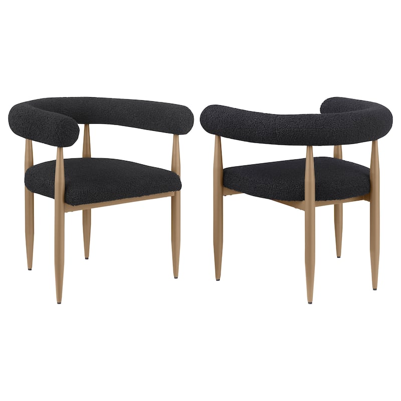 Dunmore Boucle Upholstered Dining Arm Chair (Set Of 2)