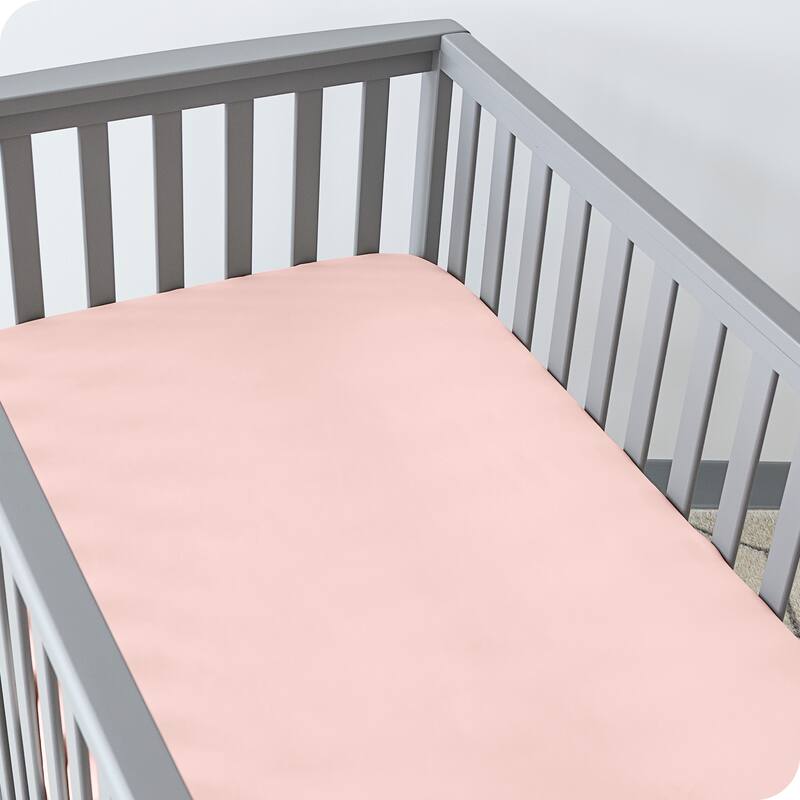 Bare Home Solid Ultra-Soft Crib Fitted Sheet
