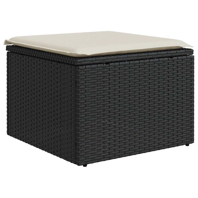 vidaXL Patio Sofa Set with Cushions Modular Sofas and Table 6 Piece Poly Rattan