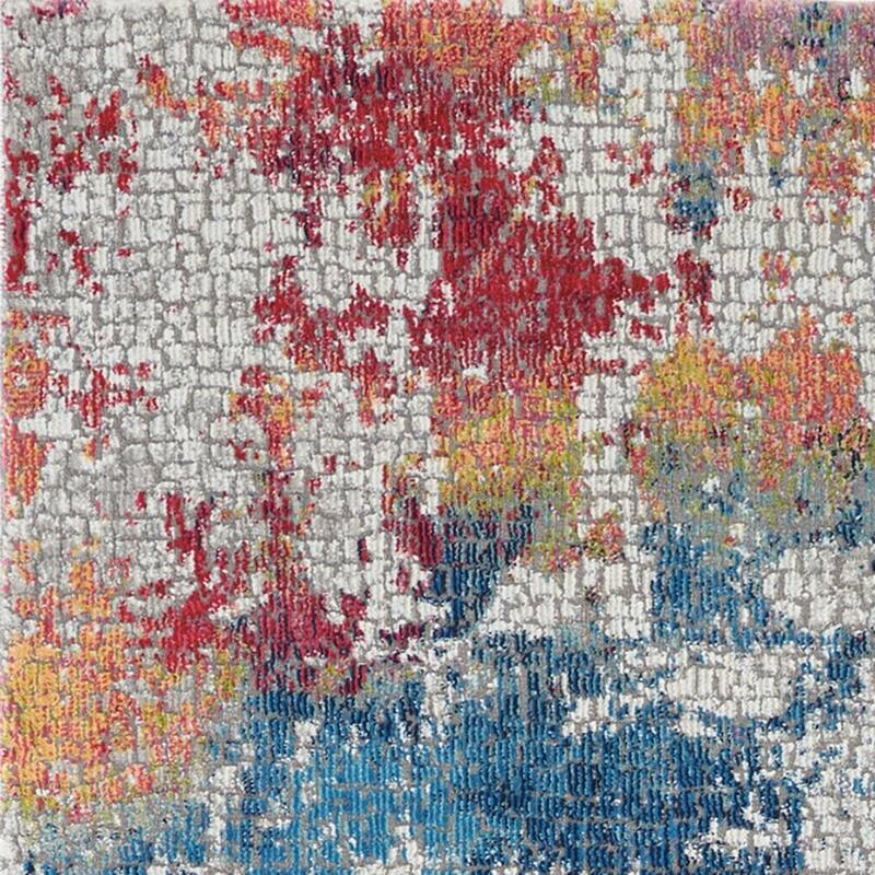 Foyew Power Loomed Distressed Abstract Modern Non Skid Area Rug By HomeRoots - 72' X '24' X '0.5