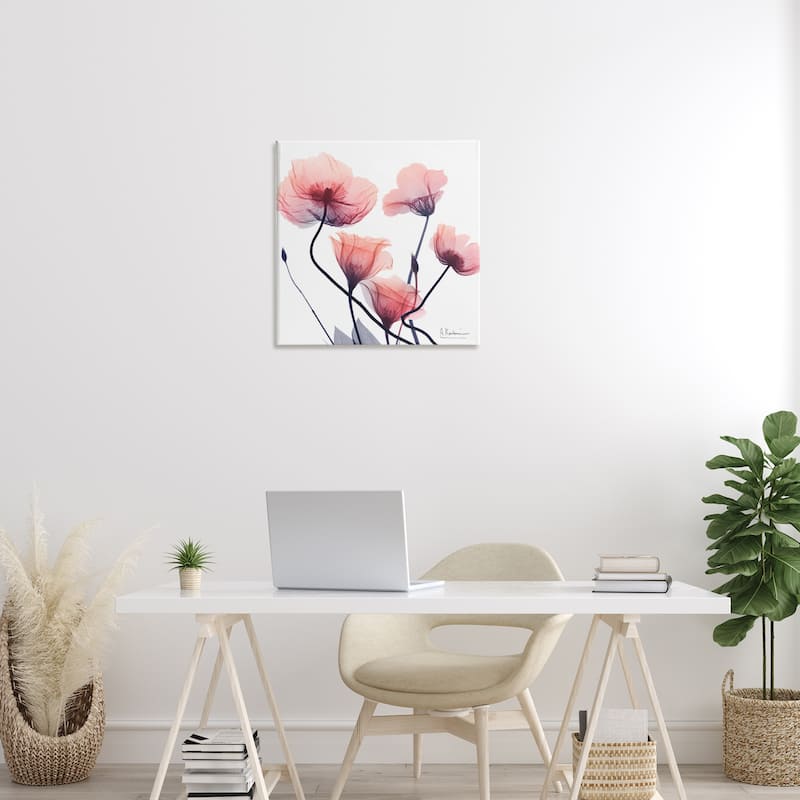 Stupell Pink Chic Simple Flowers Canvas Wall Art Design By Albert Koetsier