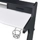 preview thumbnail 6 of 5, Black and White Gaming Desk with Drawers and Storage Compartment, Modern Computer Desk with Shelf