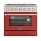 preview thumbnail 14 of 43, KUCHT 36 in. 5.2 cu. ft. Propane Gas Range with Sealed Burners and Convection Oven with interchangeable color door.