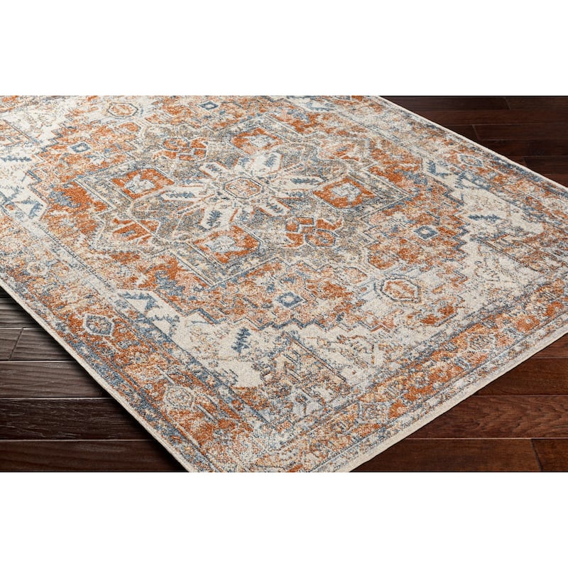 Livabliss Traditional Lillian Medallion Washable Area Rug