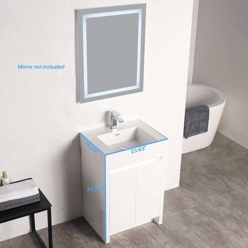 Blossom 48" All Wood Freestanding Bathroom Vanity with Acrylic Sink