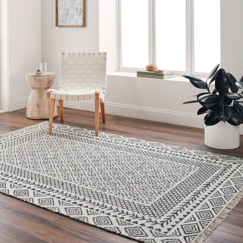 Leonel Bohemian & Eclectic Area Rug - Gray - 8' 10" x 12'