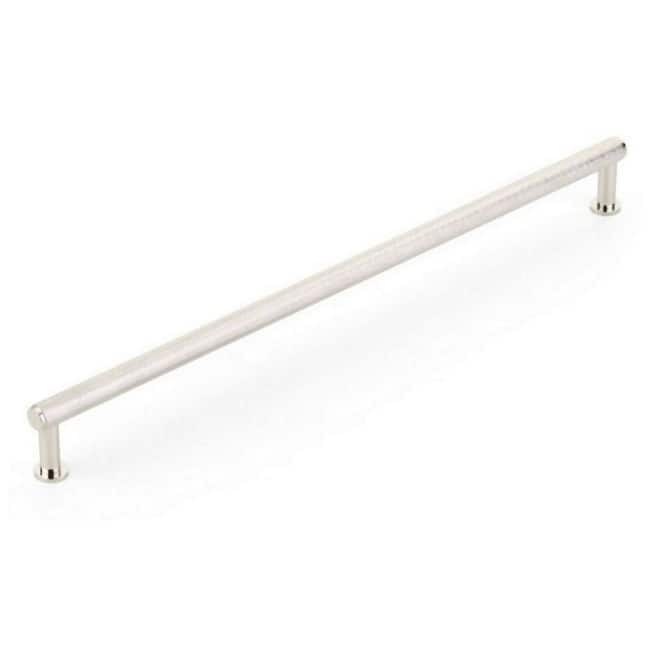 Schaub and Company Pub House 12" Center to Center Diamond Knurled Bar - Polished Nickel
