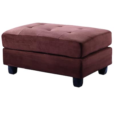 Upholstered Tufted Ottoman - 38" - Brown
