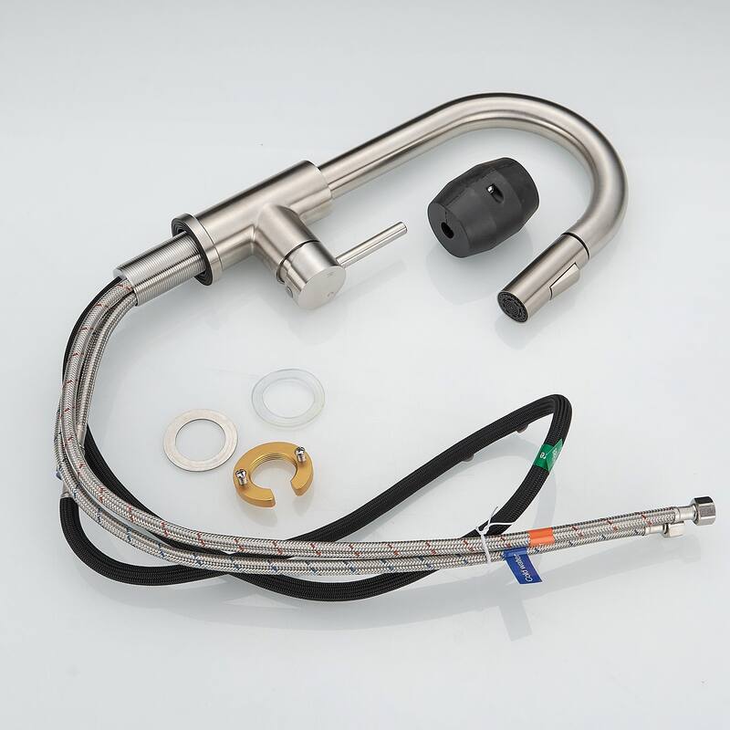 Single Handle 2-Water Spray Modes Pull Down Kitchen Faucet
