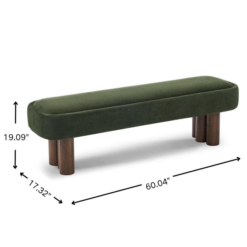 Christopher Knight Home - Modern Upholstered Dining Bench with Padded Seating
