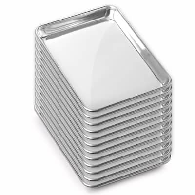 9 x 13in 12pk Commercial Aluminum Cookie Sheets - 9" x 13" - 12 Pans