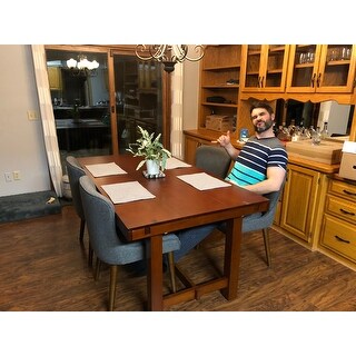 68" Wood Dining Table - Dark Oak - 68-96 x 38 x 30H