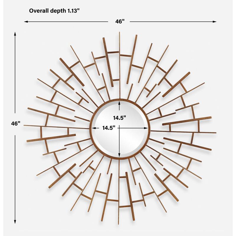 Tangled Round Wall Mirror - 46" - Bronze Finish