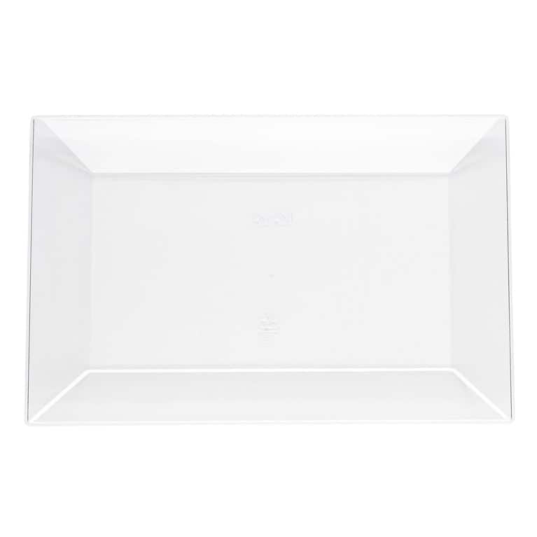 Solid Rectangular Disposable Plastic Plate Packs - Party Supplies