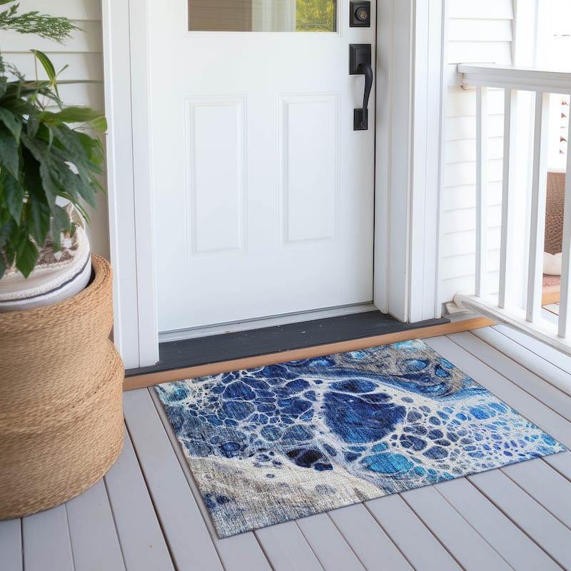 Machine Washable Indoor/ Outdoor Chantille Contemporary Rug