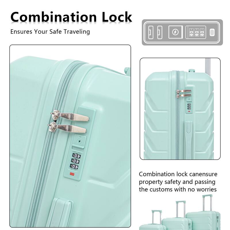 Fashion Luggage Lightweight Luggage, 3-Piece Set with Combination Lock and Universal Wheels, for Boarding and Travel