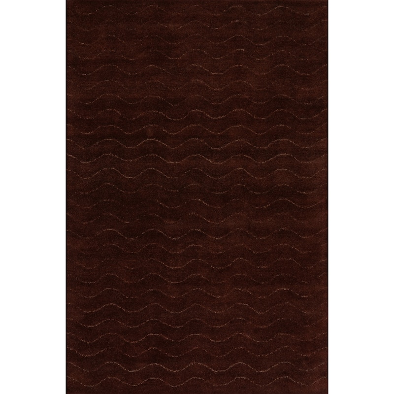 Nuloom Gailia Solid Wool Cozy Area Rug - 5' x 8' - Taupe - Rectangle