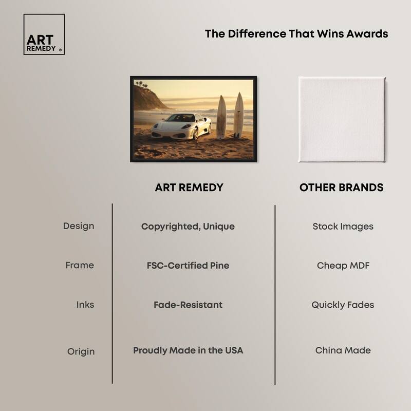 Sunset Beach Drive Canvas by Art Remedy