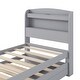 preview thumbnail 8 of 15, Twin Platform Bed with LED Storage Headboard, Charging Station, Trundle and Drawers
