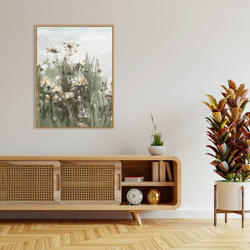 Wildflowers in a Gentle Breeze No. 2 by PI Studio Framed Canvas Wall Art Print