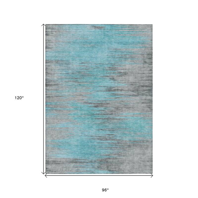HomeRoots Abstract Transitional Rectangle Outdoor Rug
