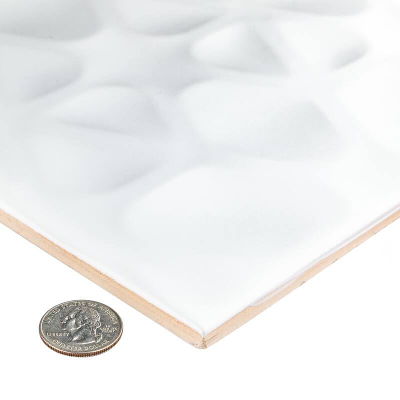 Merola Tile More Pure Matte White 9-7/8" x 15-3/4" Ceramic Wall Tile