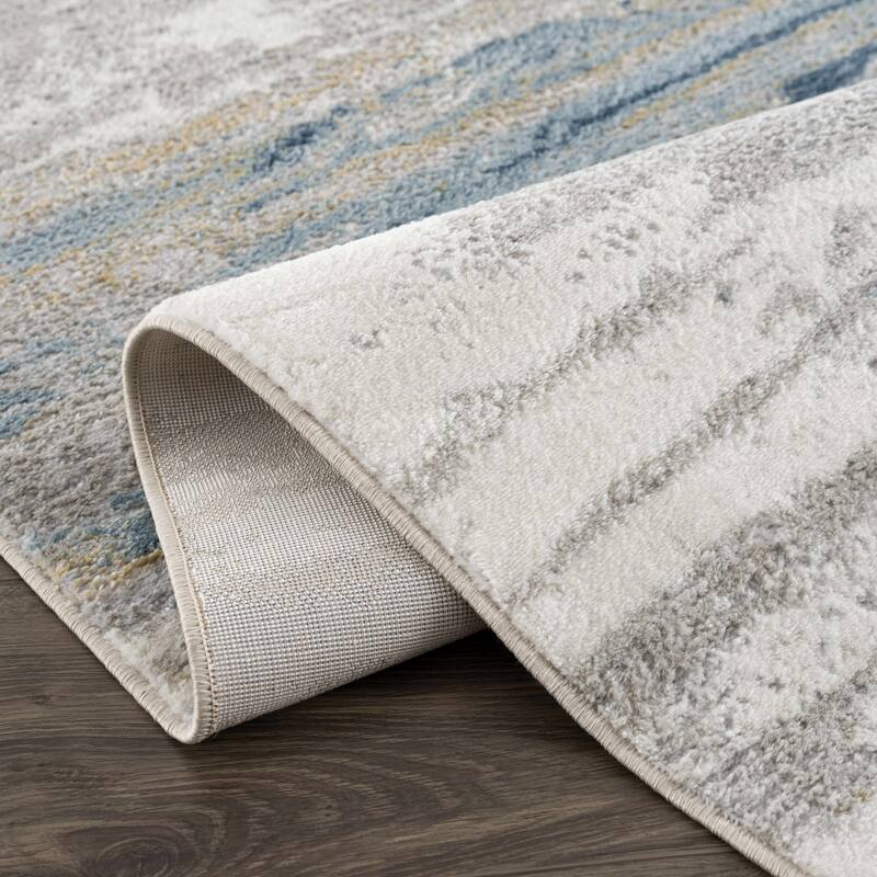 Hauteloom Liverpool Living Room, Bedroom Area Rug - Contemporary - Colorful - 5'3" x 7'