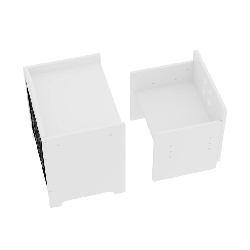 Anmytek Kids Montessori Weaning Table and Chair Set Wooden Toddler Activity Table with Blackboard