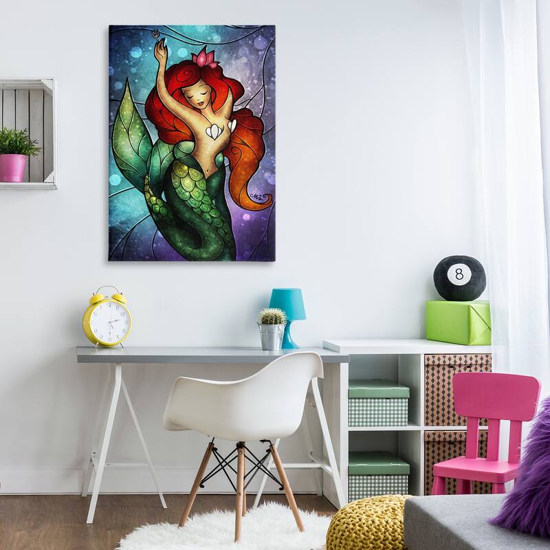Stupell Undersea Dreaming Mermaid Canvas Wall Art Design By Mandie Manzano