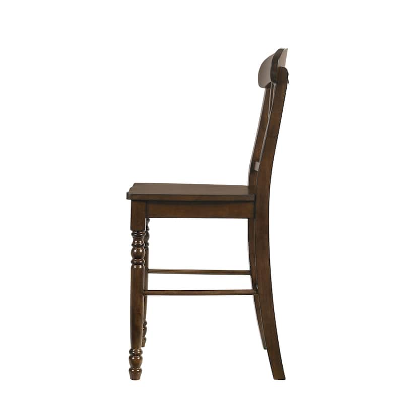 Dylan Walnut Finish Counter Height Chair (Set of 2)