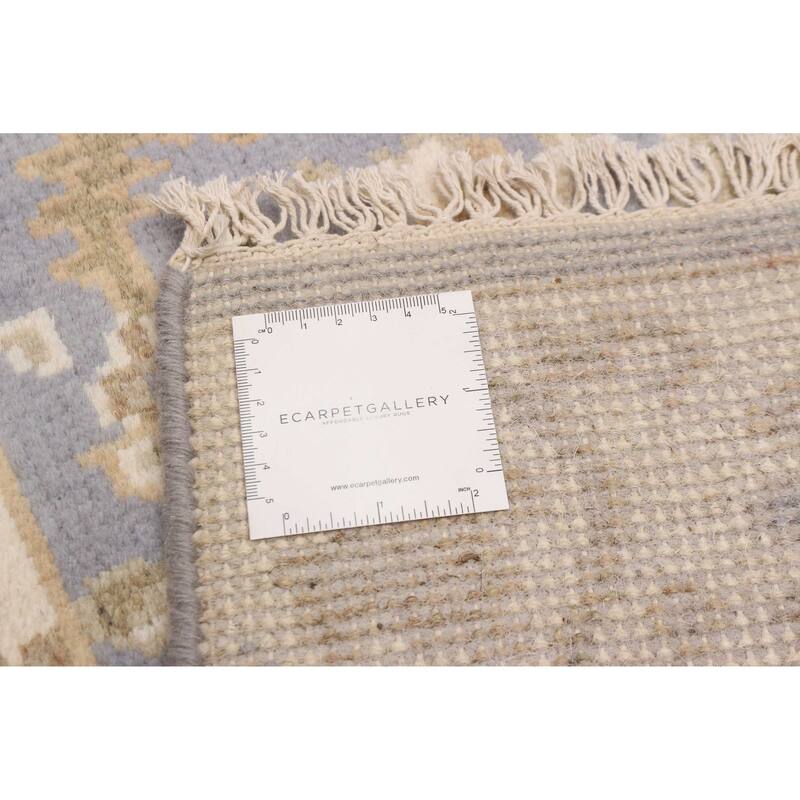 ECARPETGALLERY Hand-knotted Royal Oushak Grey Wool Rug - 2'6 x 7'8