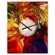 preview thumbnail 9 of 12, Designart 'Illusions of Stained Glass' Oversized Modern Wall CLock
