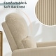 preview thumbnail 16 of 40, Swivel Manual Recliner Chair Teddy Fabric Nursery Glider Rocking Recliner Set of 2
