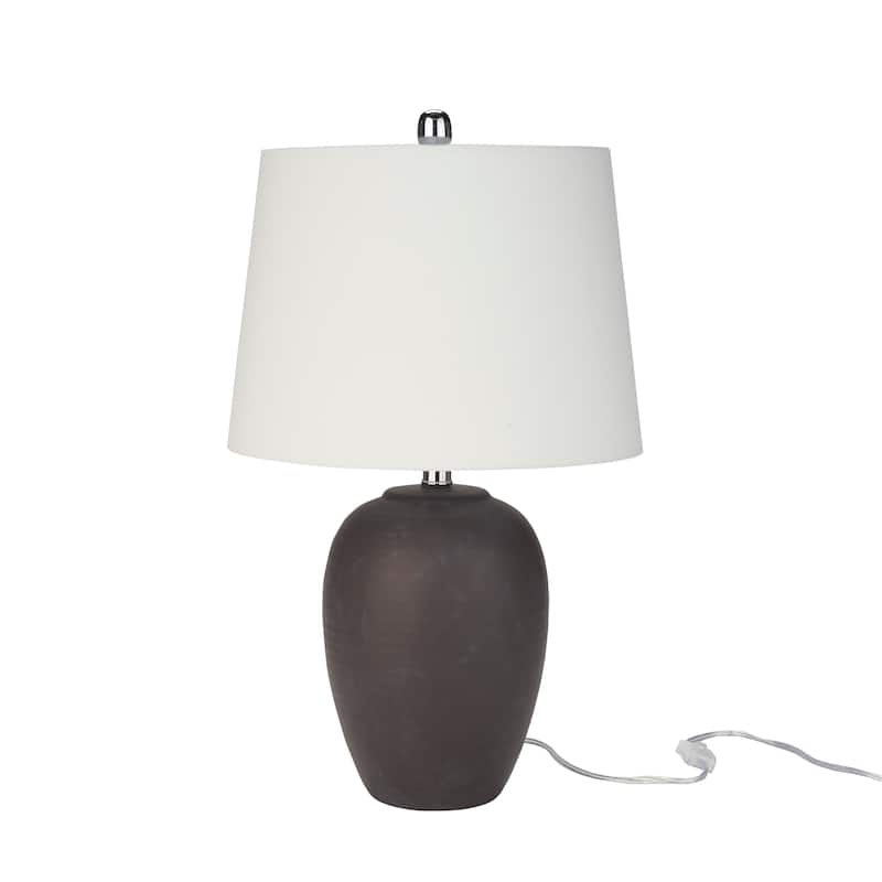 Nourison 23" Unglazed Ceramic Jar Table Lamp