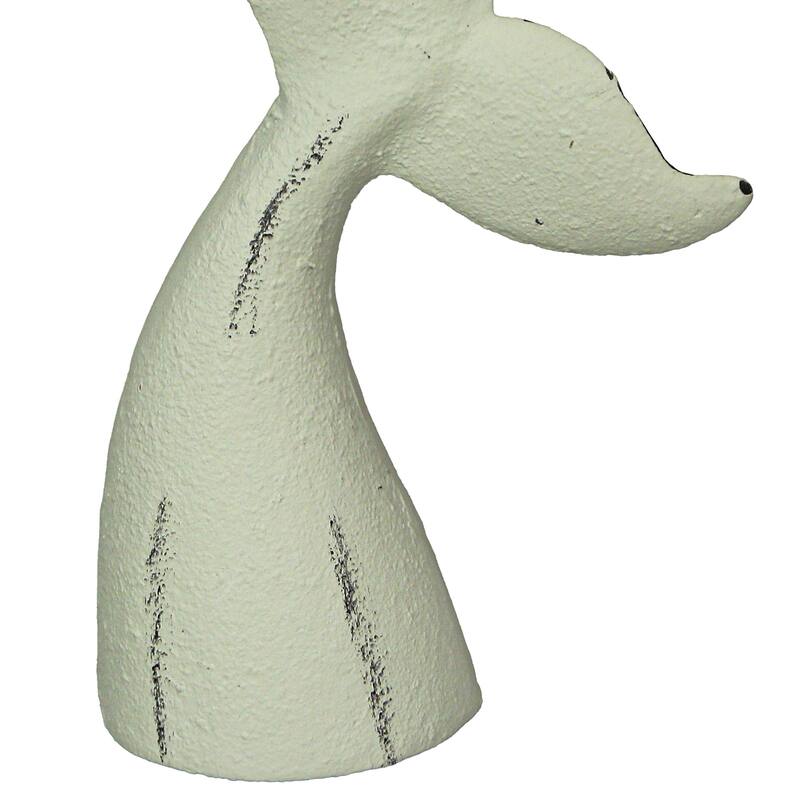 Zeckos White Cast Iron Whale Tail Bookends (Set Of 2 ) - 6.5 X 4 X 1.5 inches