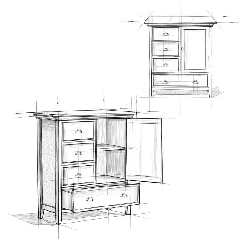 WYNDENHALL Mansfield SOLID WOOD 39 inch Wide Transitional Medium Storage Cabinet - 39"w x 17"d x 42" h