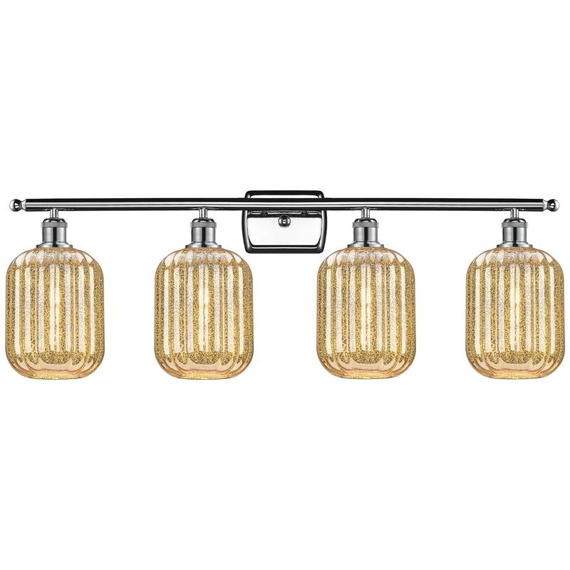 Innovations Lighting Endless Possibilities Ballston - Preston - 4 Light 37" Jar Shade Bath Vanity Light - Mercury/Polished Chrome