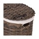 preview thumbnail 25 of 26, Seville Classics Handwoven Lidded Oval Double Laundry Hamper, 22.75" W x 13" L x 24" H