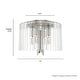 preview thumbnail 3 of 8, Hunter Gatz Ribbed Glass 4-Light Flush Mount Ceiling Light, Low Profile - Modern, Glam, Fluted Glass