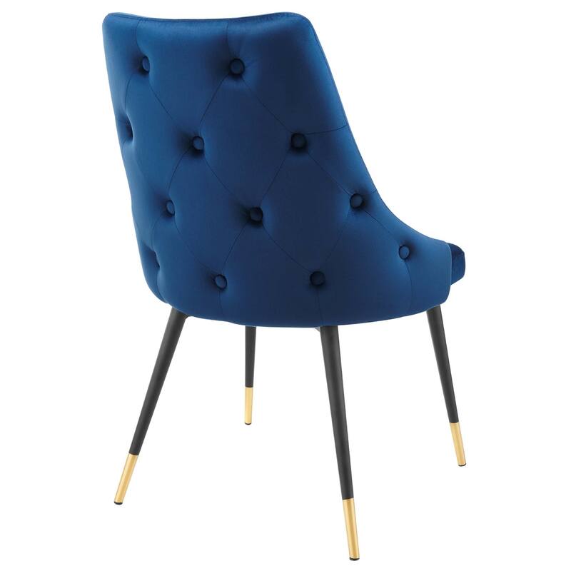 Modway Adorn Dining Side Chair Performance Velvet in Navy, Set of 2