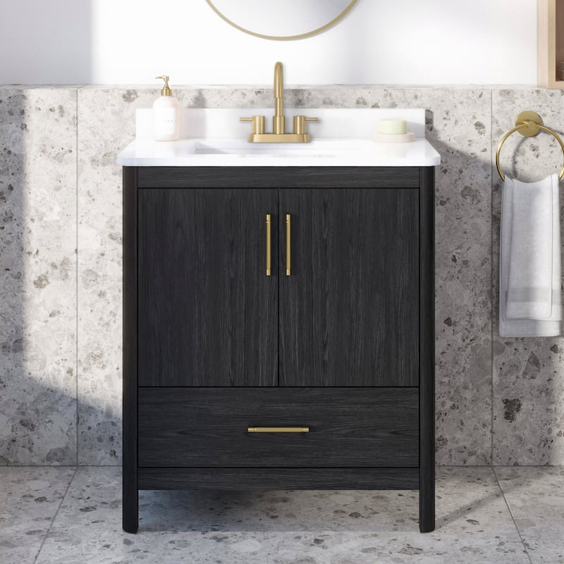 Miseno MV-HOBA30-15VVAR Hobart 30" Free Standing Single Basin Vanity - Ebony Wood