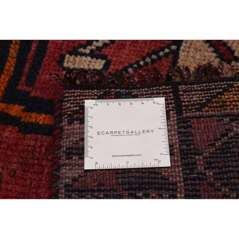 ECARPETGALLERY Hand-knotted Melis Vintage Red Wool Rug - 3'8 x 10'10