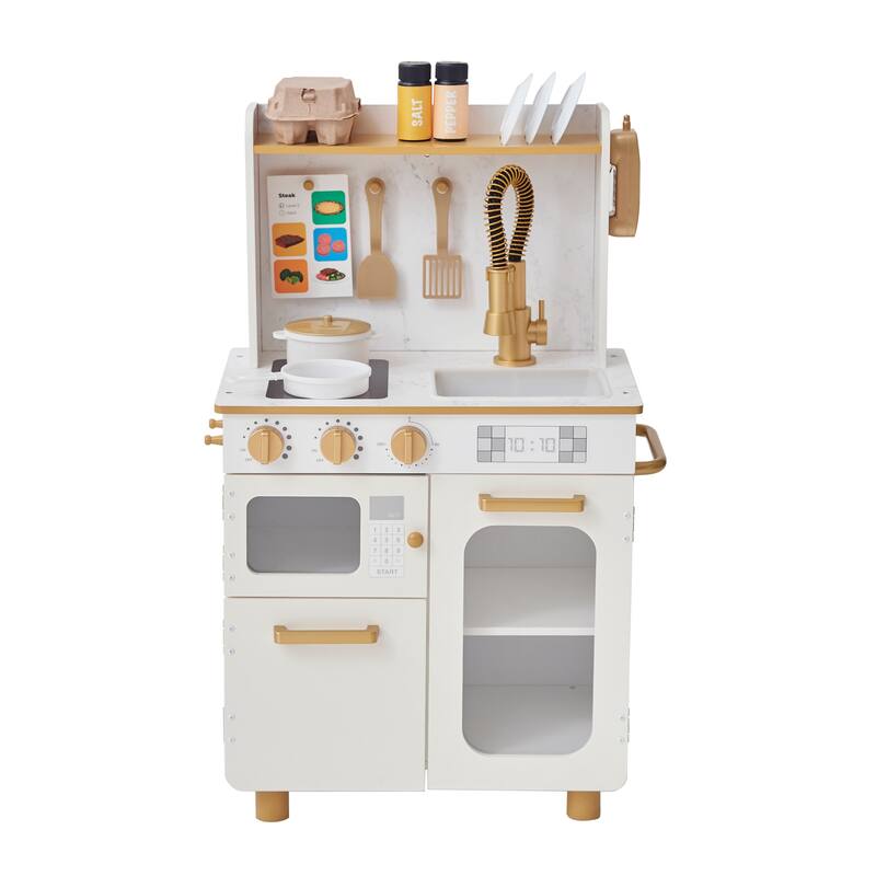 Teamson Kids Little Chef Memphis Wooden Play Kitchen with Accessories - 19.76" L x 11.73" W x 31.5" H