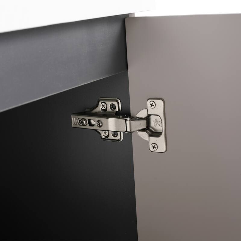 Modern 36 Inch Freestanding Bathroom Vanity Base without Sink, Storage Cabinet with Soft-Close Doors and Adjustable Shelves