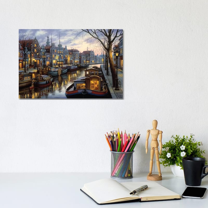 iCanvas "Canal Life" by Evgeny Lushpin Canvas Print - 8x12x0.75