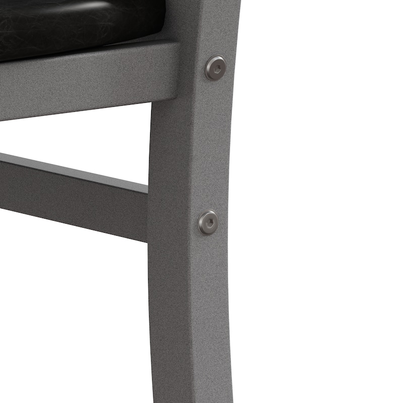 4 Piece Metal Kitchen Dining Chairs with Steel Legs, Cushions, Backrests, No Armrests for Dining Room Kitchen Living Room
