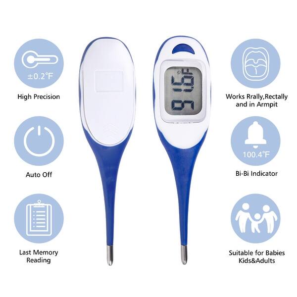 Shop Digital Thermometer For Fever Oral Rectal And Underarm Use