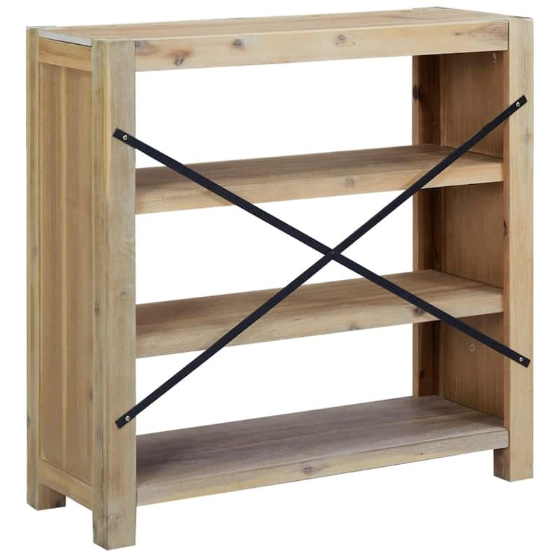 vidaXL 3/4/5/6/7-Tier Bookcase Solid Wood Acacia